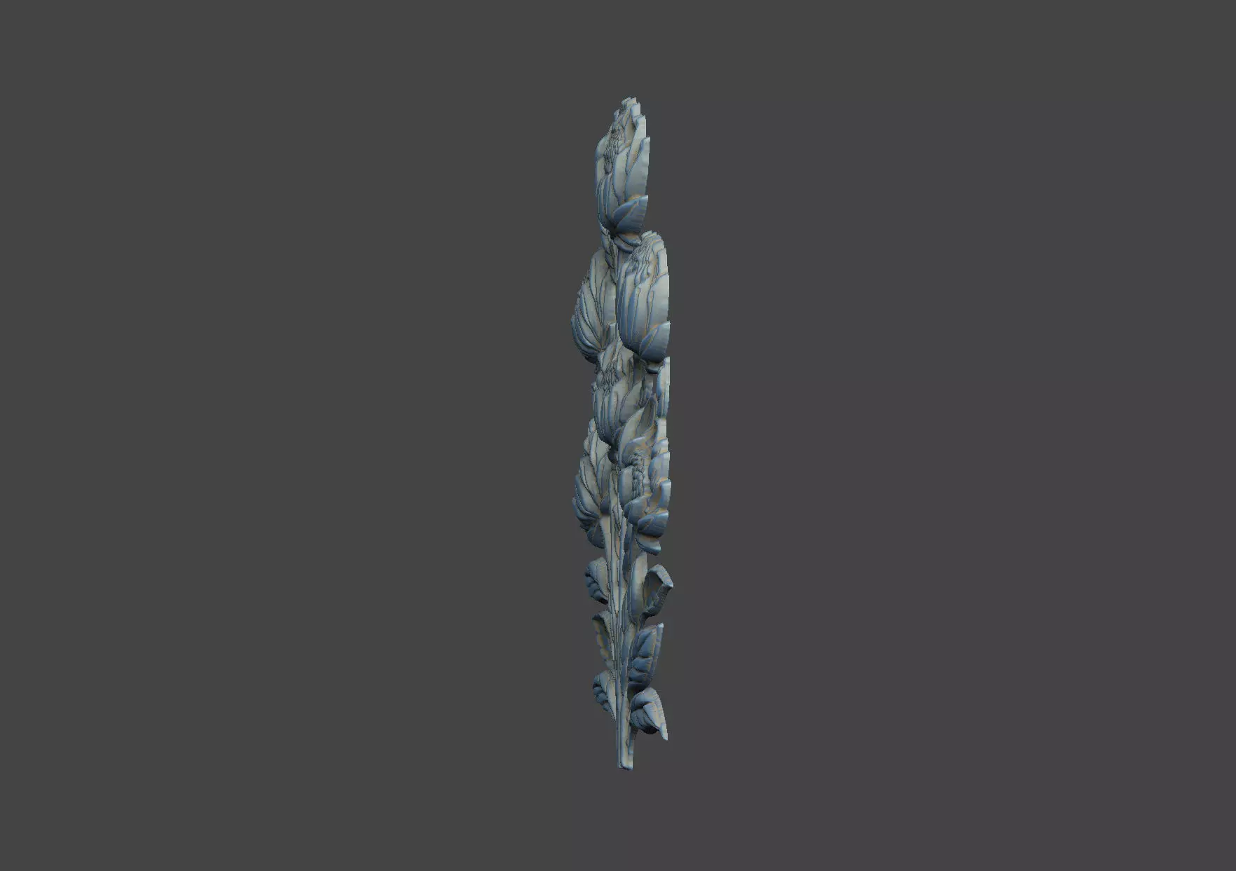 the floral design cnc printing flower leave botanical 3D print model_7