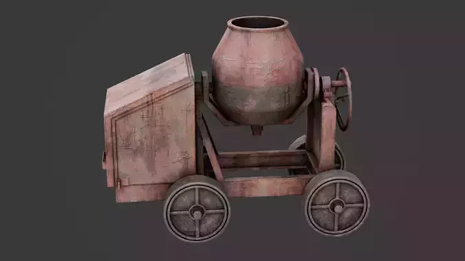 Concrete Mixer Game Ready Model Low-poly 3D model