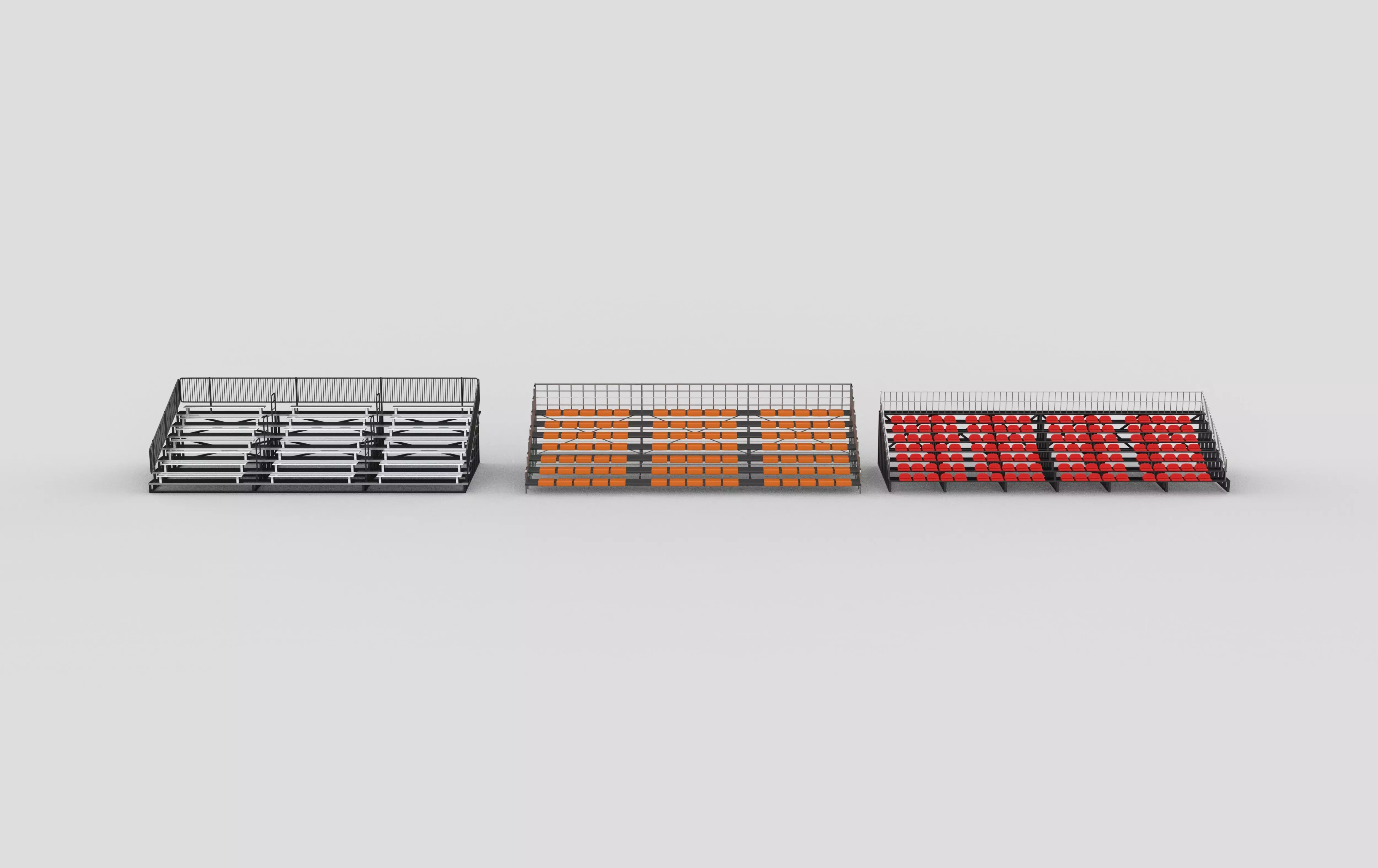 bleacher module 3D model_3