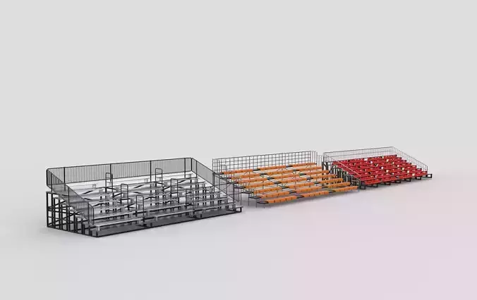bleacher module 3D model