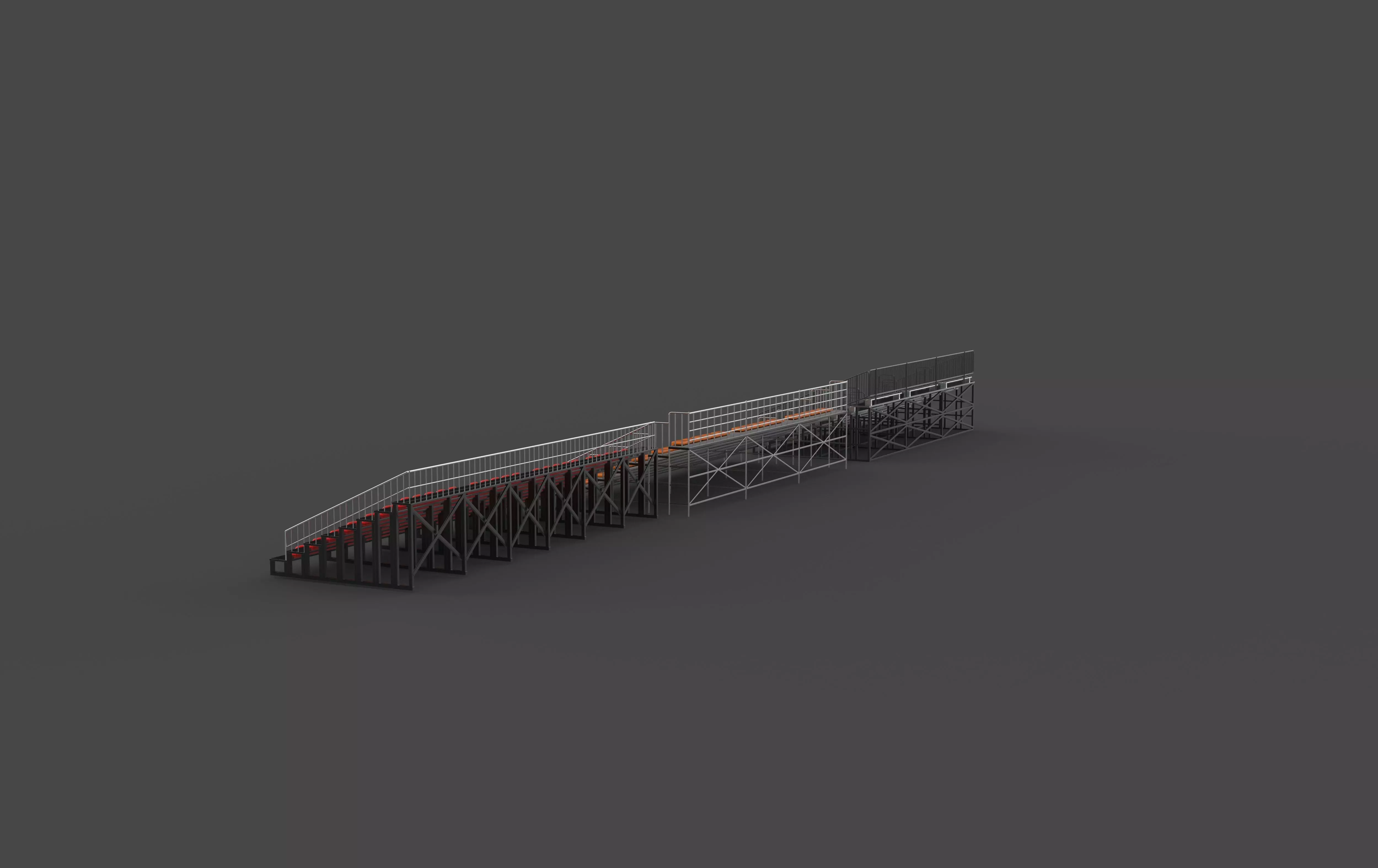 bleacher module 3D model_9