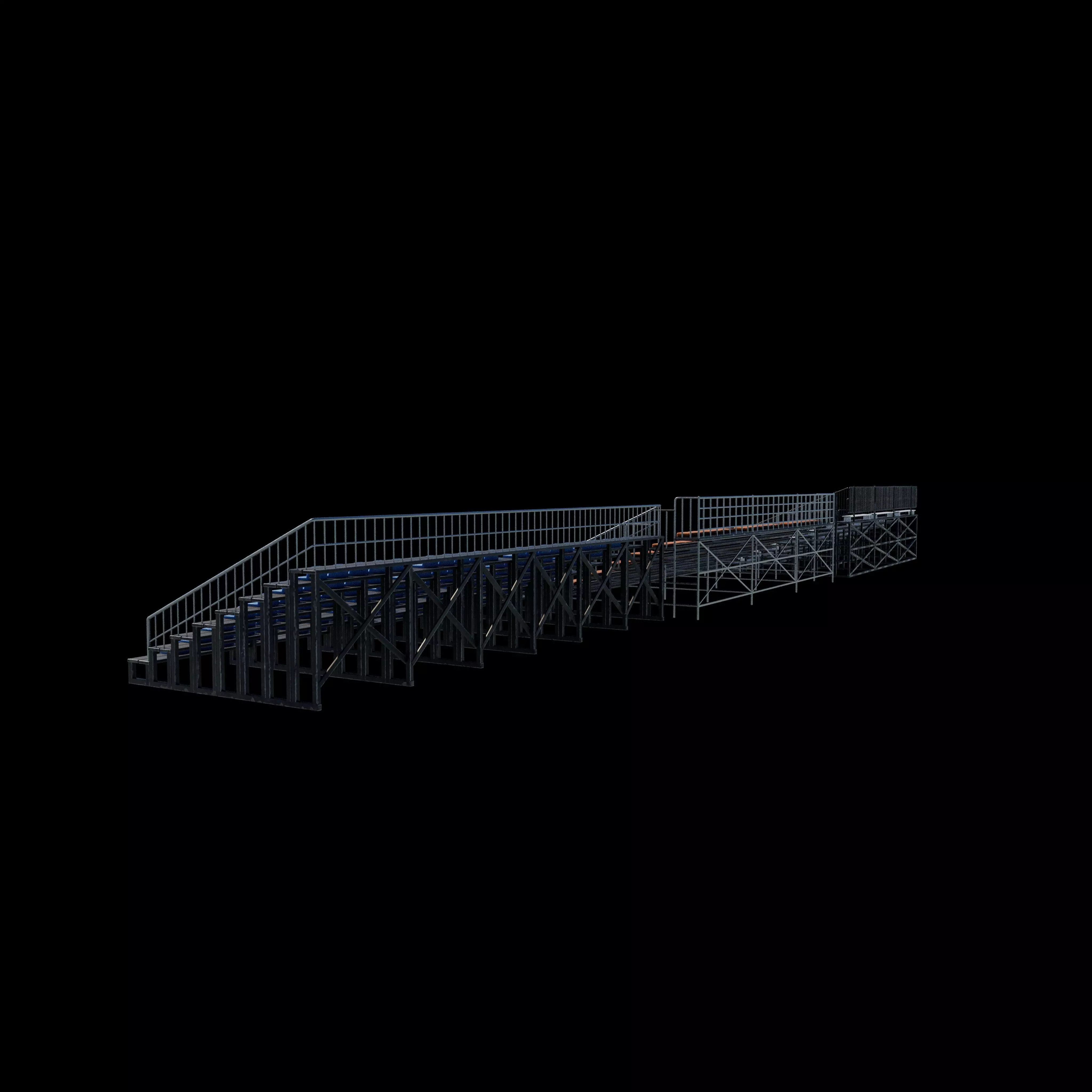 bleacher module 3D model_19
