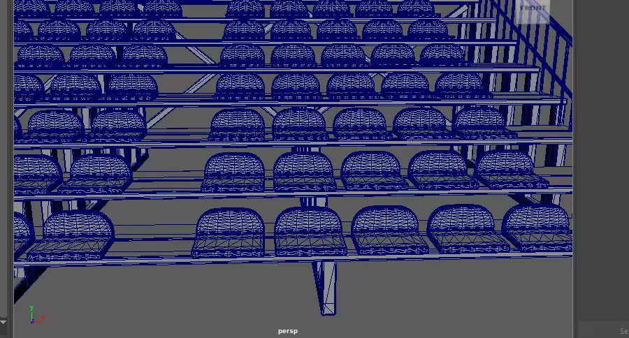 bleacher module 3D model_16