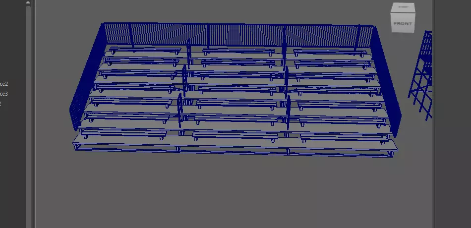 bleacher module 3D model_17