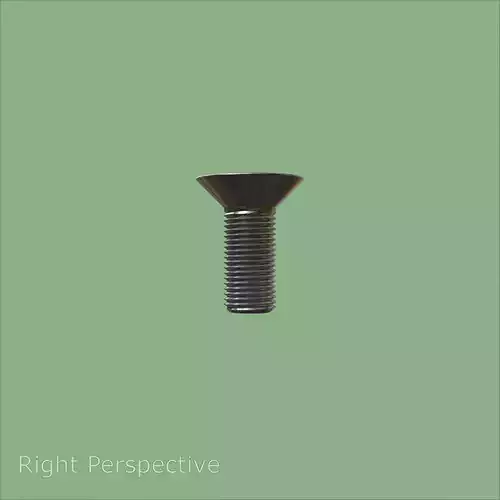 Steel Stained M5 Bolt Allen Counter Sink PBR 4K 3D model 5
