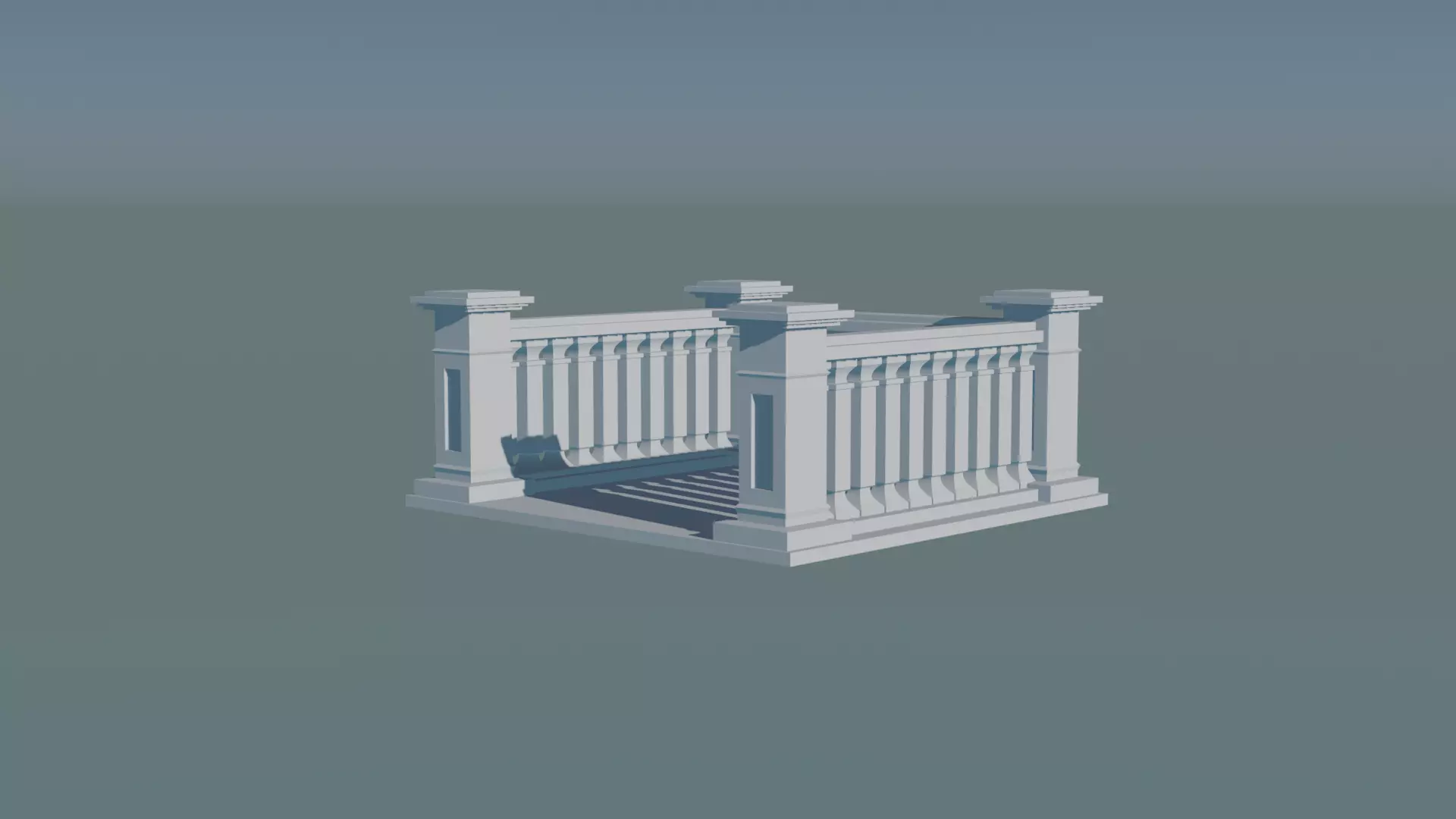 Polyurethane Balustrade 3D print model_4