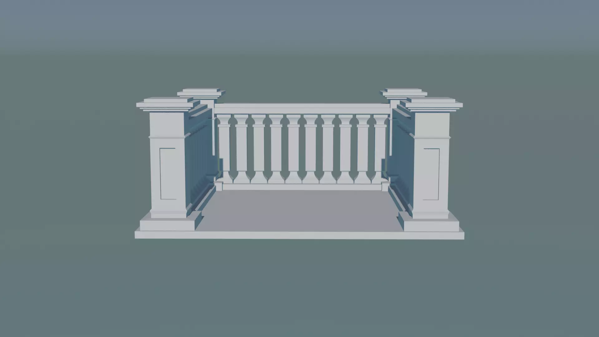 Polyurethane Balustrade 3D print model_1