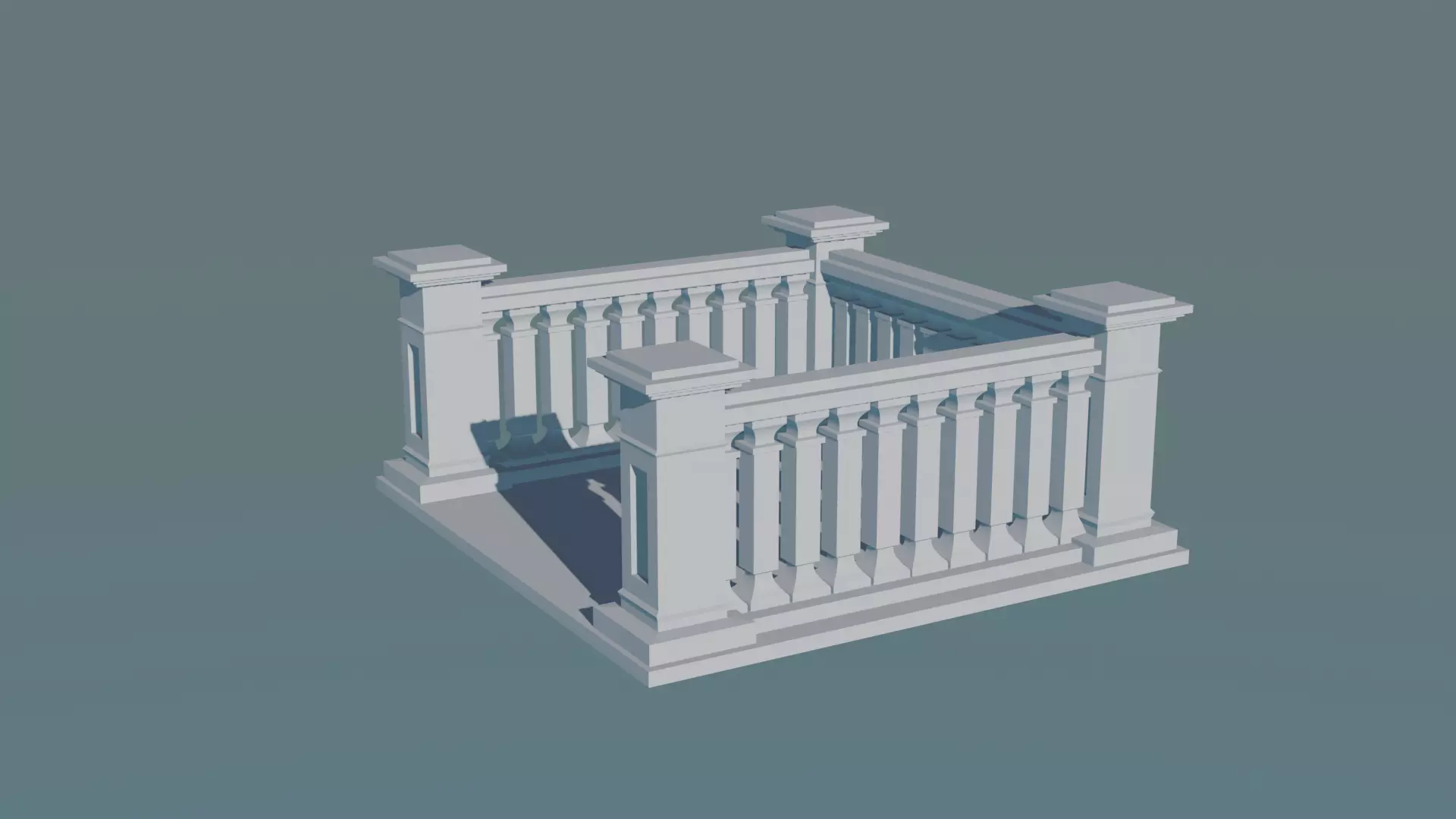 Polyurethane Balustrade 3D print model_0