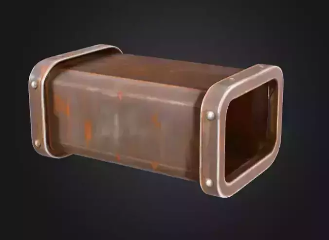 Rusty Metal Duct Low-poly 3D model