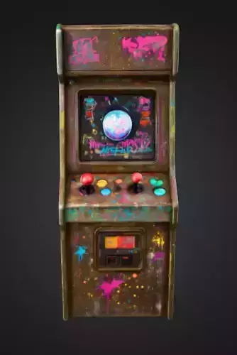 Retro Rusty Arcade Dreams Low-poly 3D model