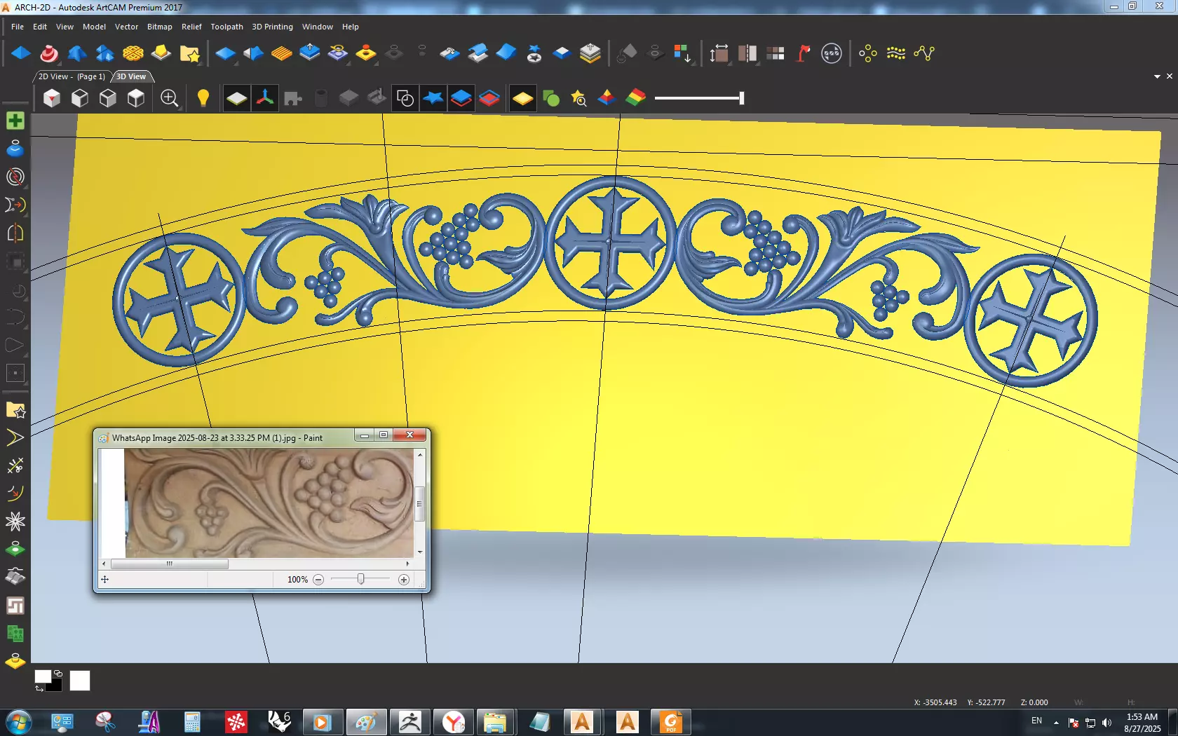 Church cornice 3D print model_0