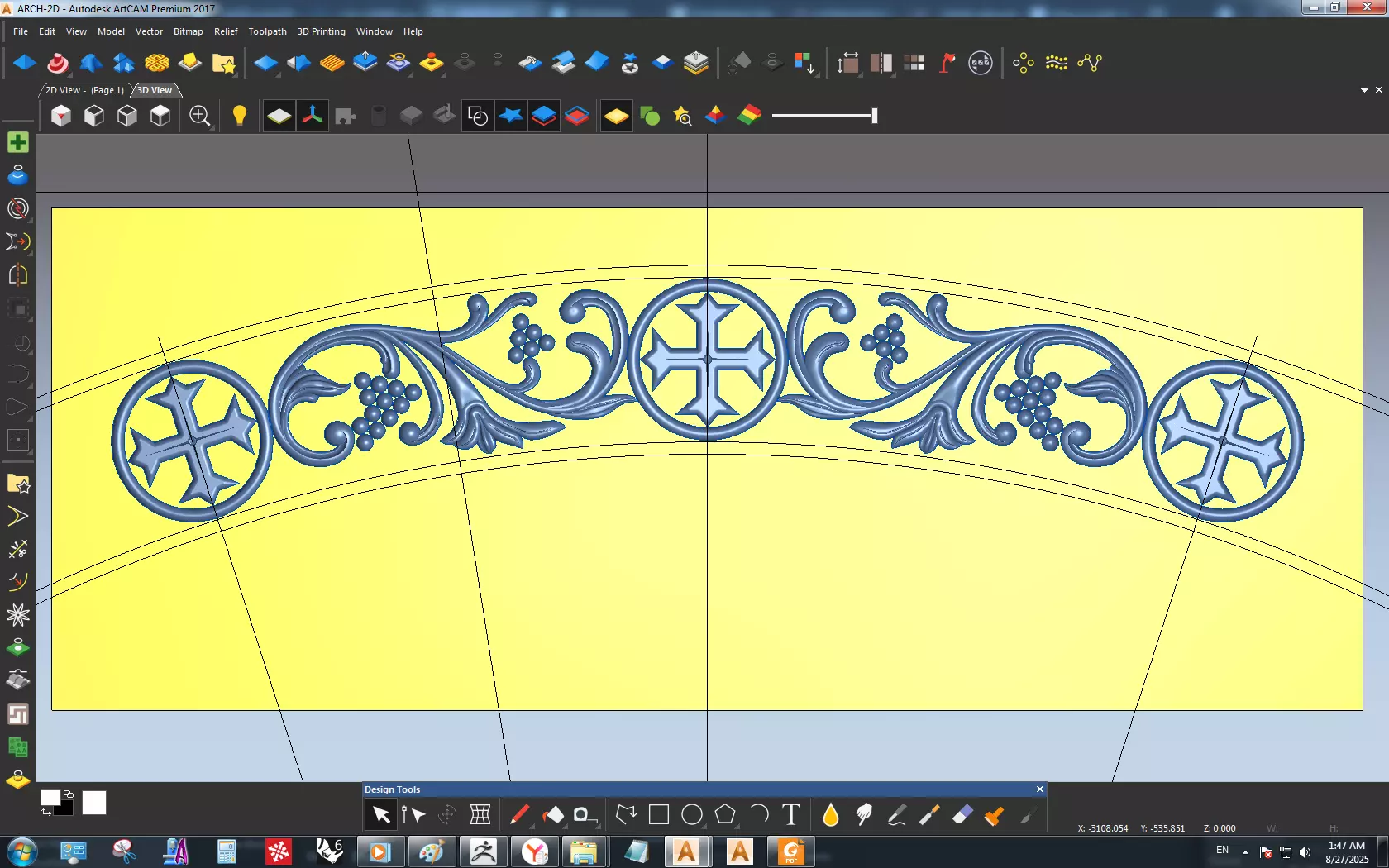 Church cornice 3D print model_4