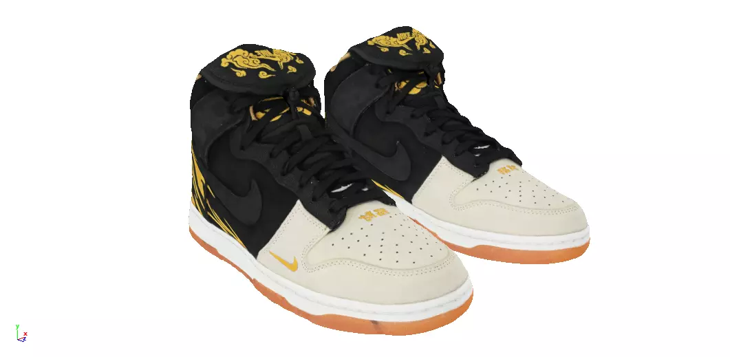 Nike Dunk High god wealth Low-poly 3D model