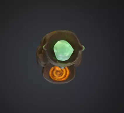 Emerald Totem Low-poly 3D model_11