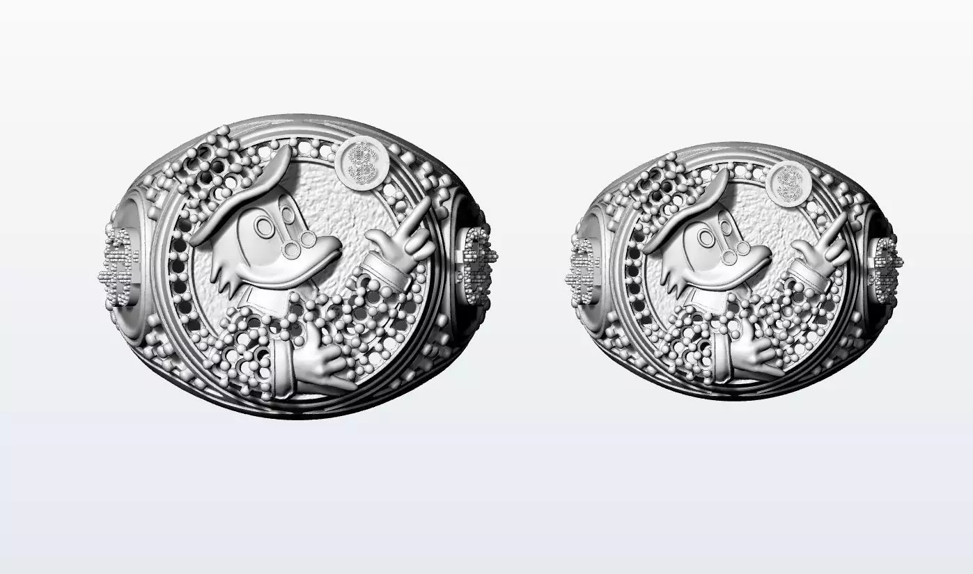 anillo pato 3D print model_0