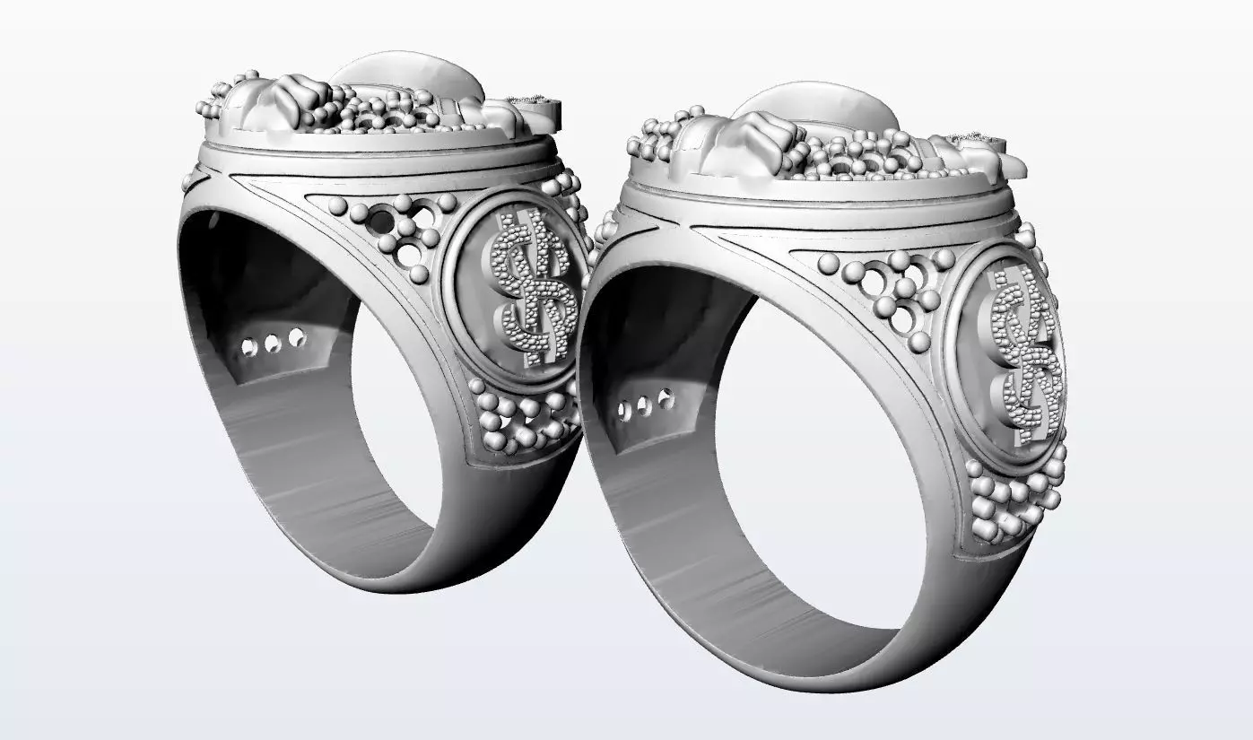 anillo pato 3D print model_2