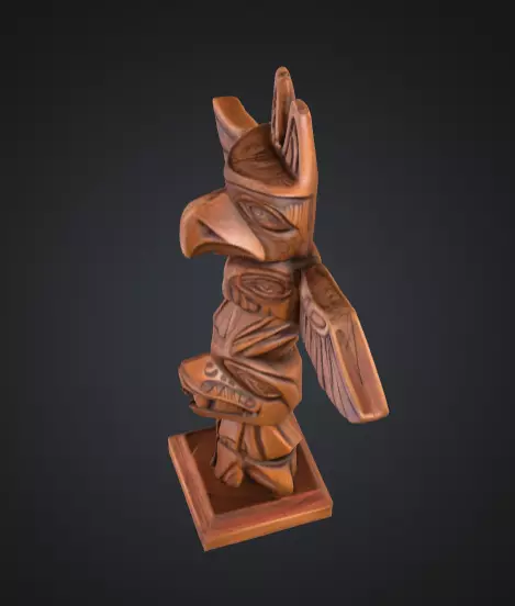 Totem Guardian Low-poly 3D model_8
