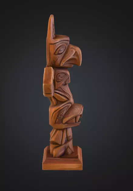 Totem Guardian Low-poly 3D model_3