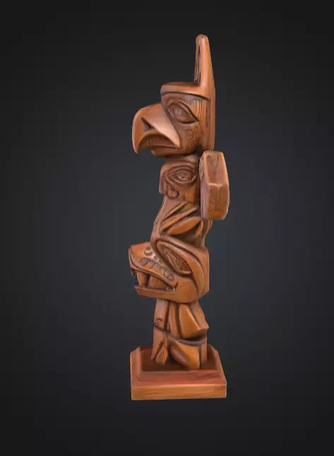 Totem Guardian Low-poly 3D model_7