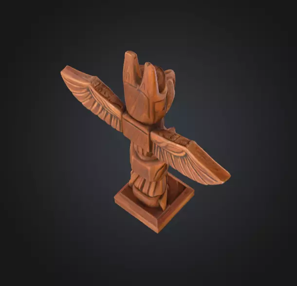 Totem Guardian Low-poly 3D model_11