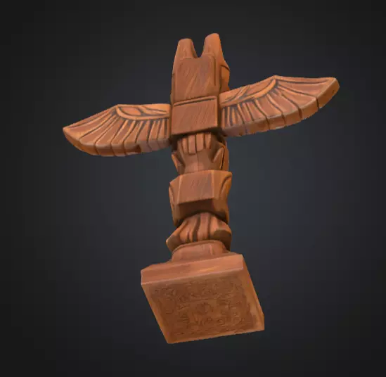 Totem Guardian Low-poly 3D model_12