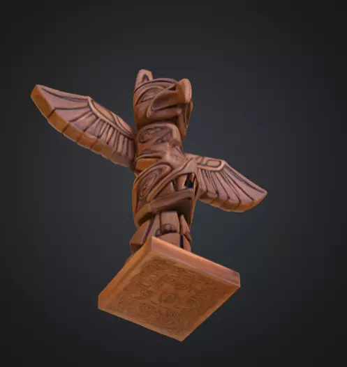Totem Guardian Low-poly 3D model_14