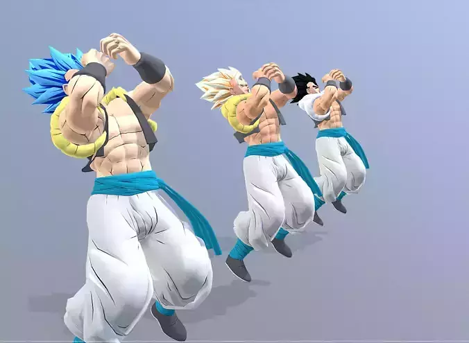 GOGETA multi sayan level action FBX 3D model