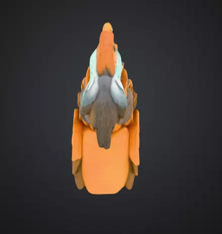 Totem Wilka Ptaka Low-poly 3D model_11