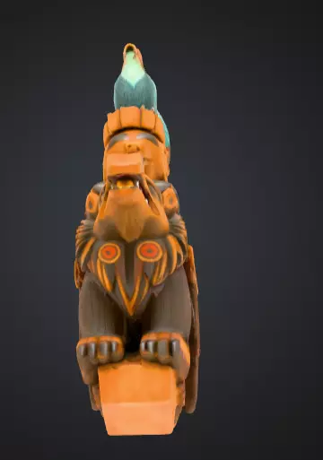 Totem Wilka Ptaka Low-poly 3D model_13