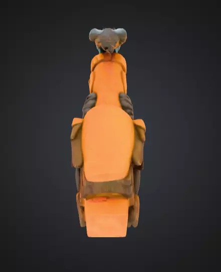 Totem Wilka Ptaka Low-poly 3D model_16
