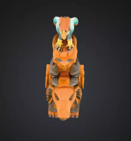 Totem Wilka Ptaka Low-poly 3D model_9