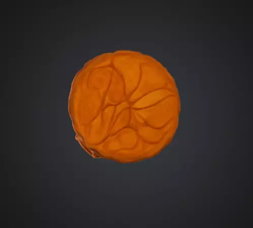 Twisted Wooden Totem with Grotesque Abstract Faces Low-poly 3D model_11