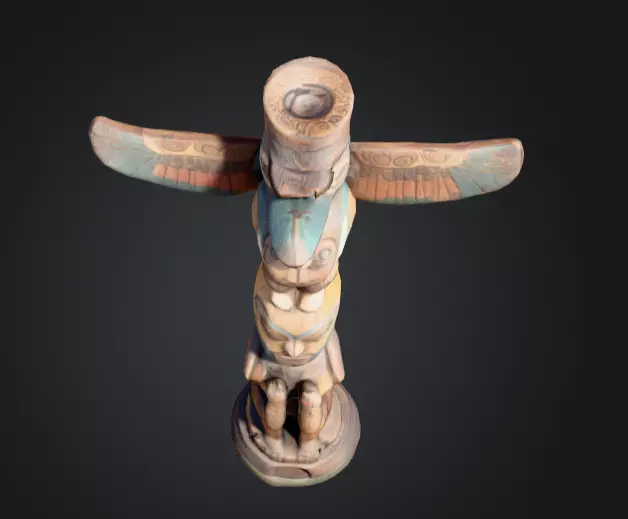 Totem Spirit Sculpture Low-poly 3D model_13