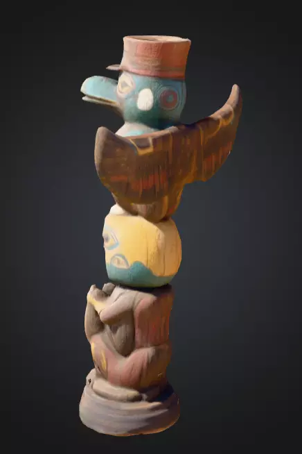 Totem Spirit Sculpture Low-poly 3D model_6