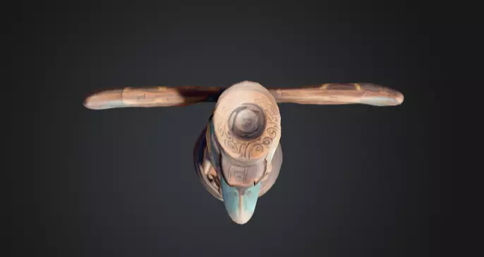 Totem Spirit Sculpture Low-poly 3D model_12