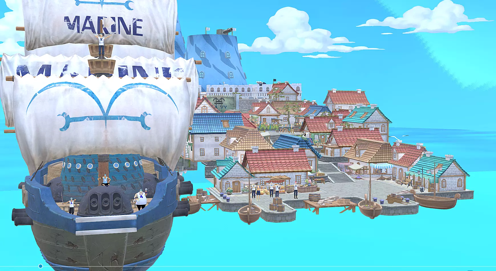 Marine Ship One Piece Shell Village Fbx 3D model_0