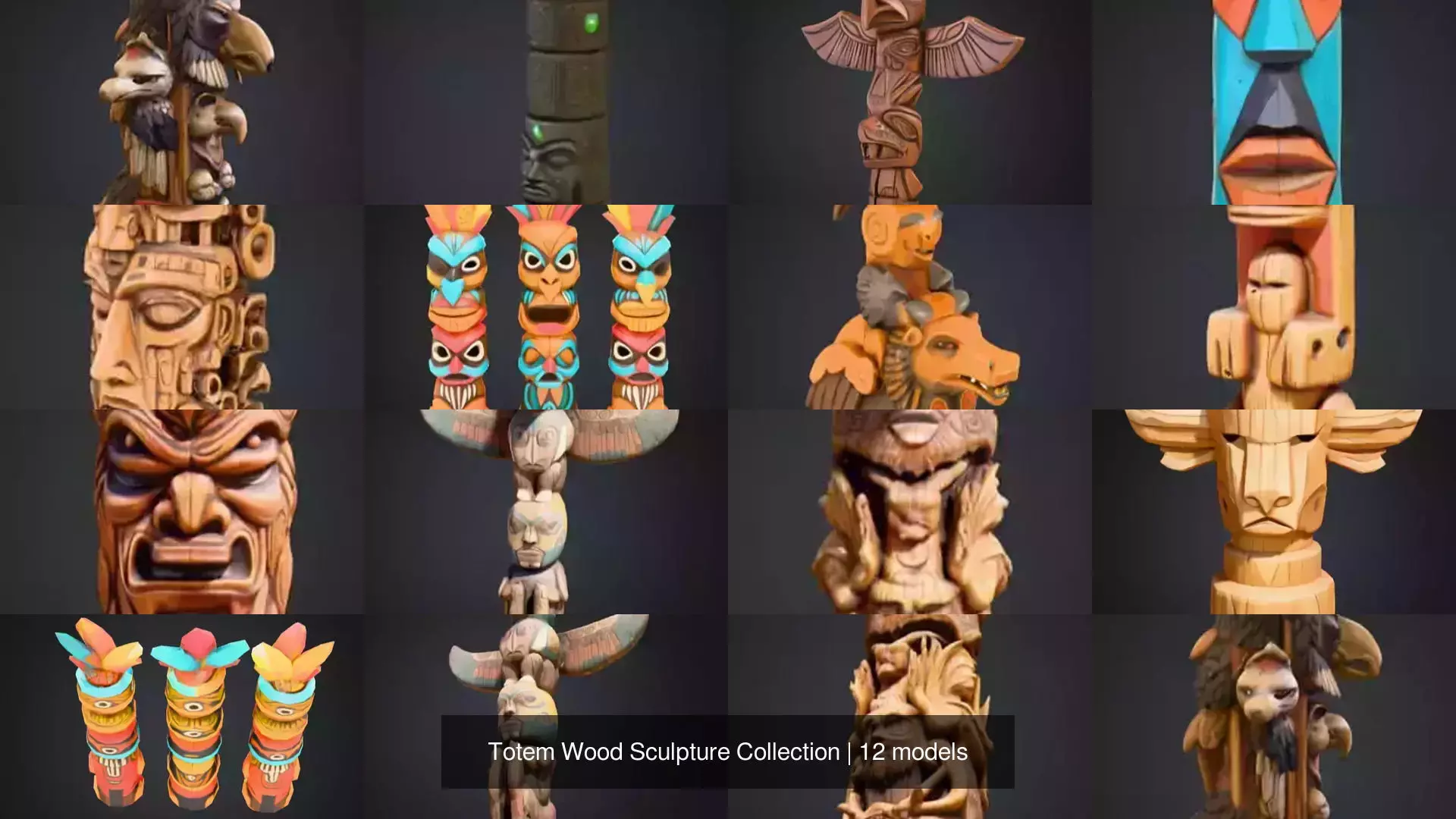 Totem Wood Sculpture Collection _0