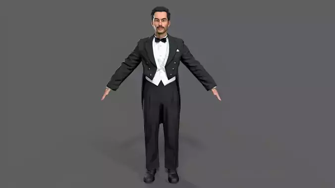 man avatar Low-poly 3D model