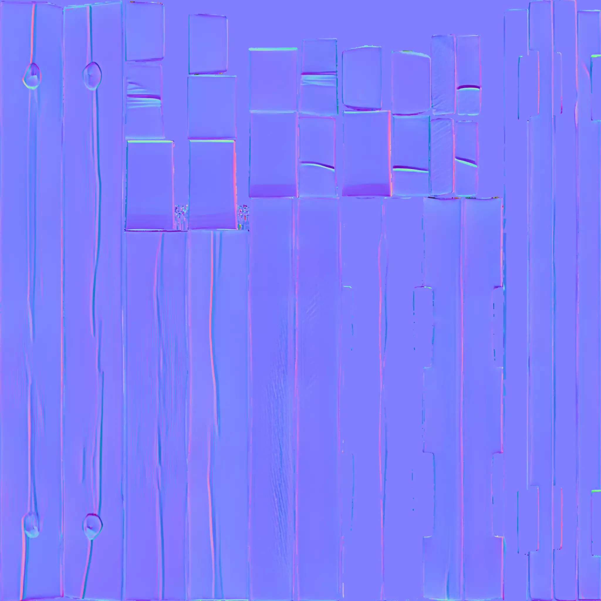 wooden picket fence section 3D model_16