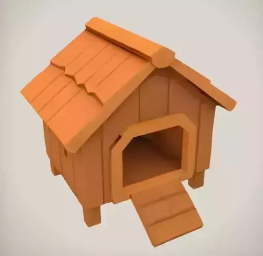 small wooden dog house