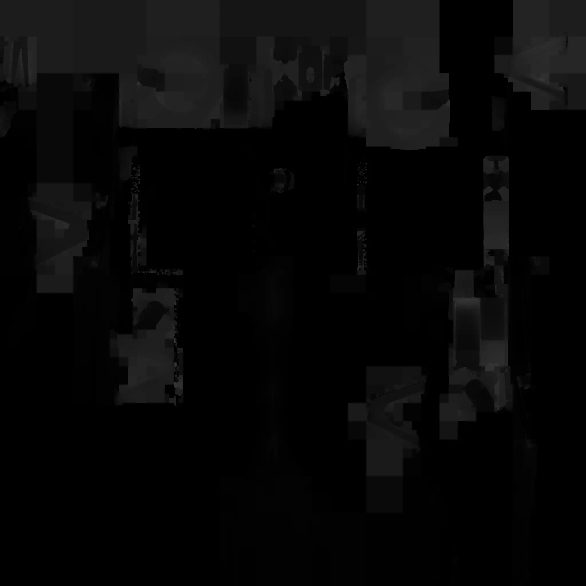 Orange wheelbarrow with wooden handles 3D model_3