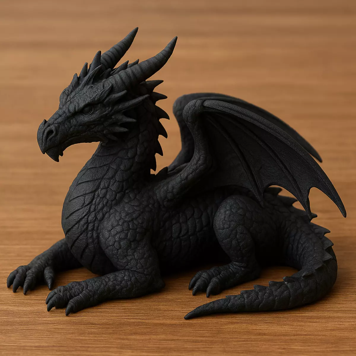 Black Dragon Figure  3D print model_0