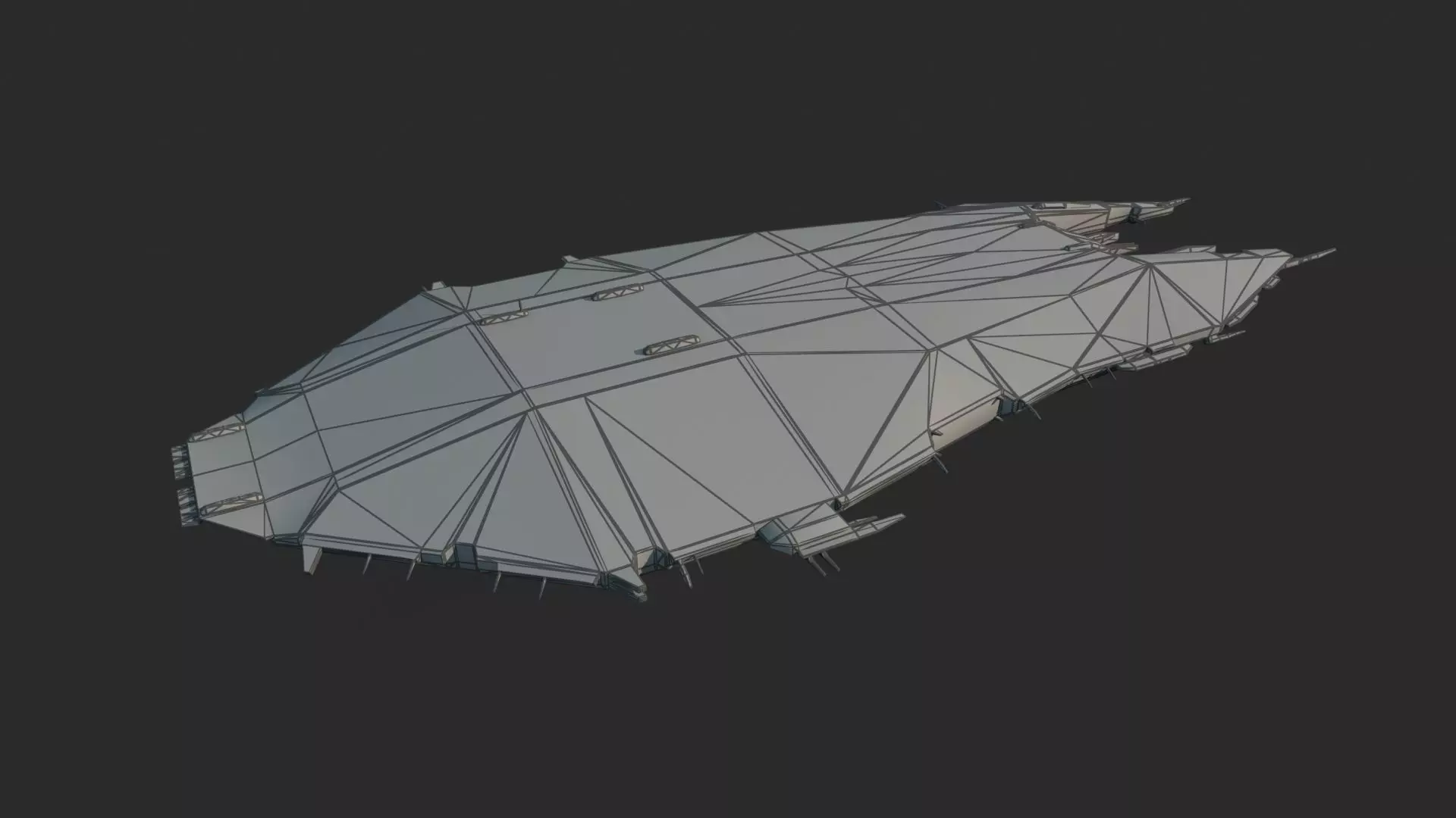 Future sci-fi spacecraft 3D model_6