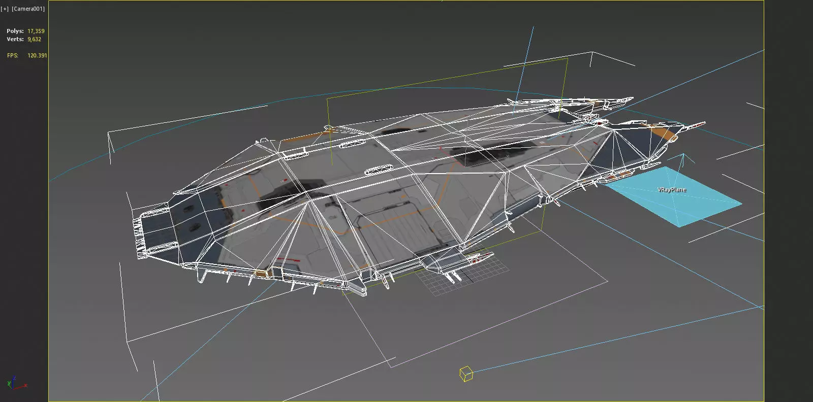 Future sci-fi spacecraft 3D model_7