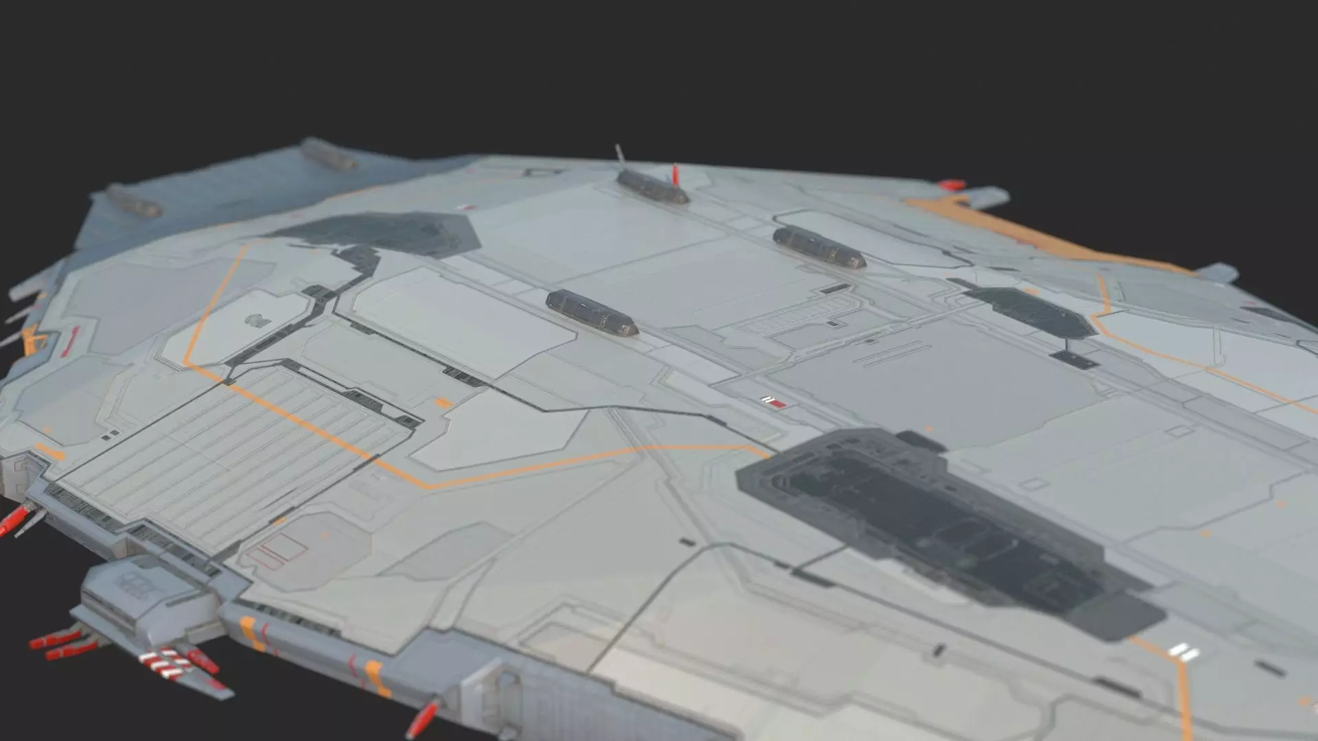 Future sci-fi spacecraft 3D model_9