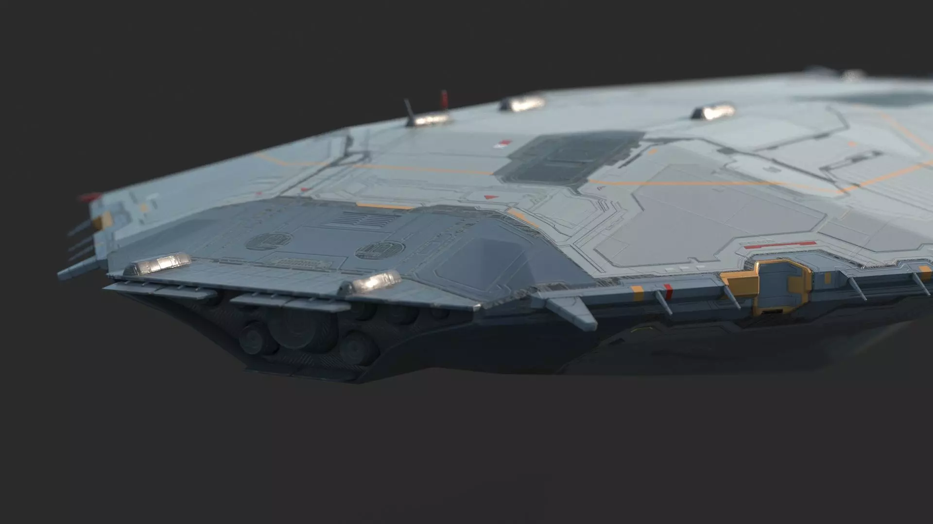 Future sci-fi spacecraft 3D model_8