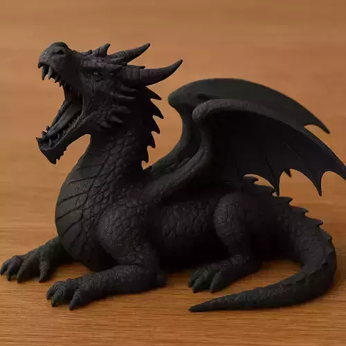 Black Roar Guardian Figure Bookshelf Decor