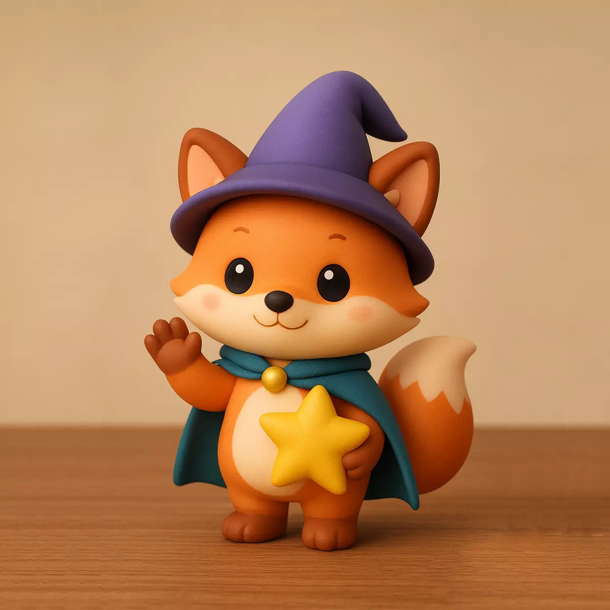 Mascot ChibiMage Fox 3D print model_0