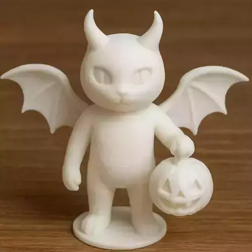 Halloween Demon Cat Figurine STL