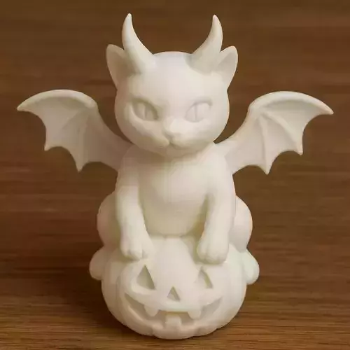 Halloween Demon Cat Figurine